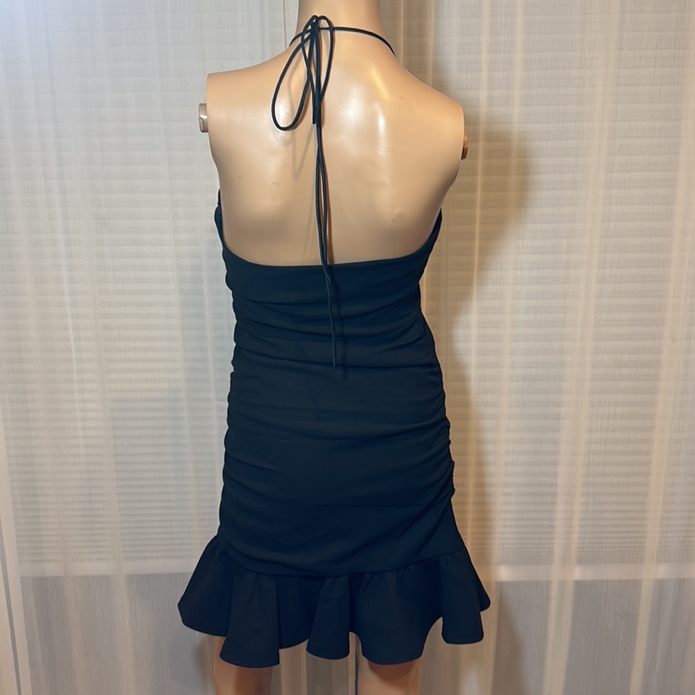 Cinq a Sept Willa Halter Neck Ruffle Dress - Picture 6 of 9